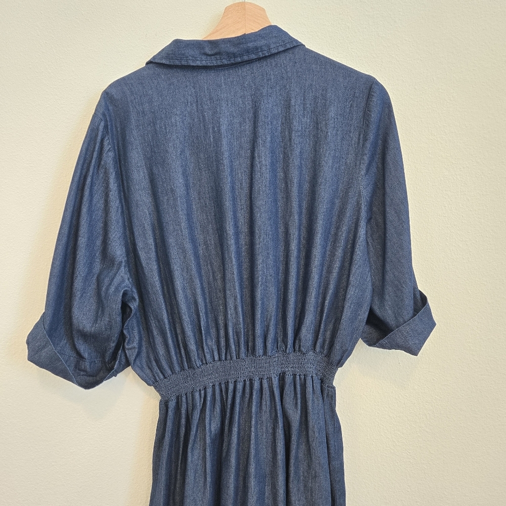 Milleniun Denim Dark Wash Dress Siz 1X Cottagecore Western - Picture 6 of 11